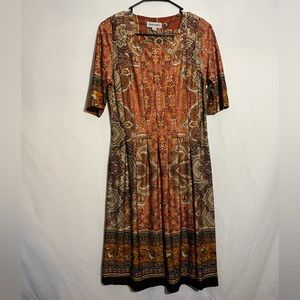 Orange Shelby and Palmer Midi Dress